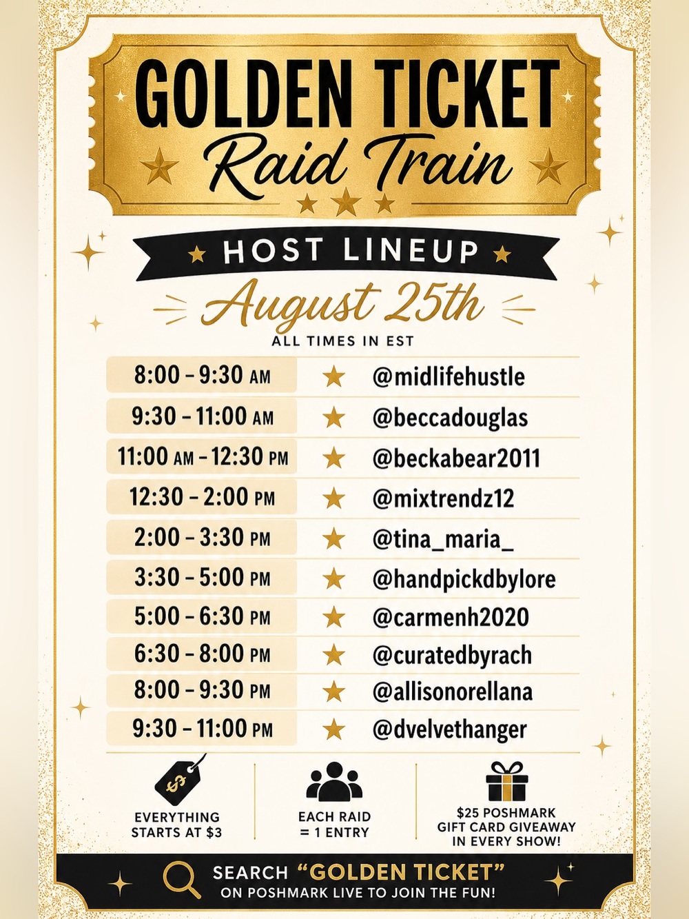 🚂🎟️ $3 Golden Ticket Raid Train 🎟️ 🚂 August 25th - Picture 2 of 2